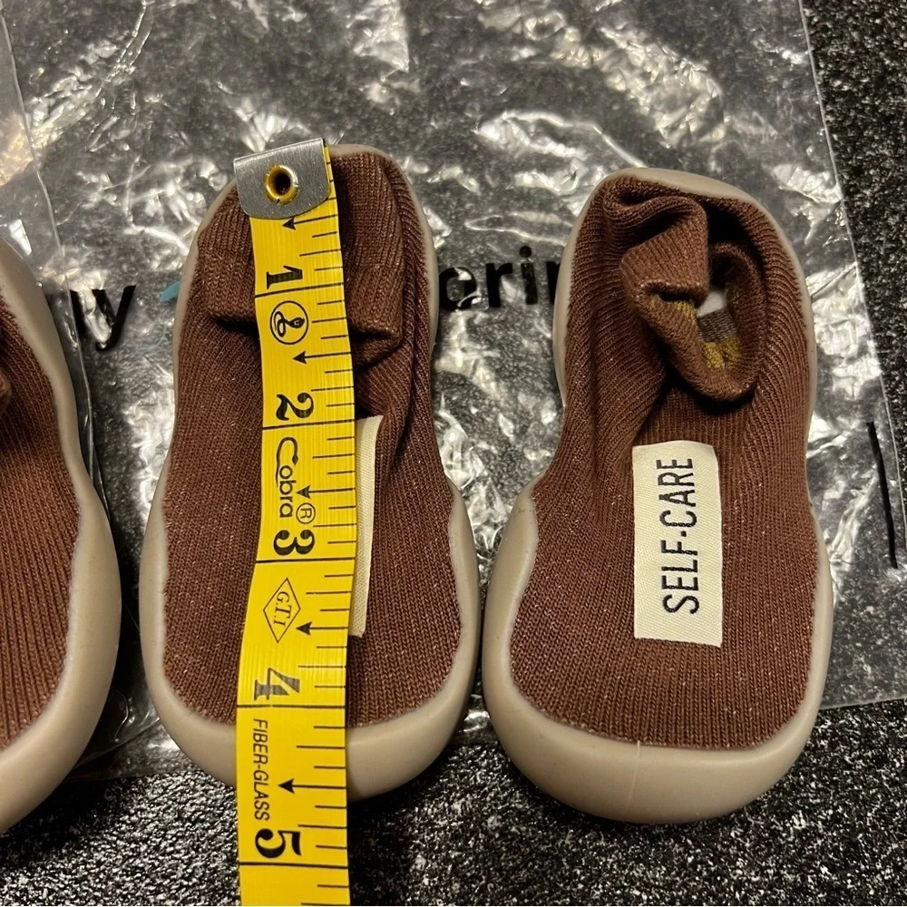 2 Pairs of Tiny Explorings Brown Sock Shoes Size 18/19